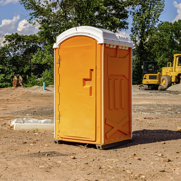 how often are the portable restrooms cleaned and serviced during a rental period in Berwick